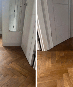 Alternative view of Roasted Brown Oak 18mm Herringbone Wood Floor | 0.78 Sq. M Pack Coverage