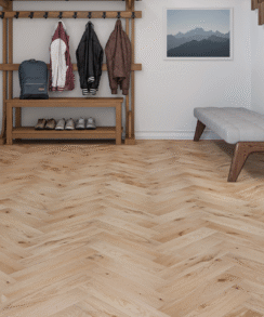 Canvas Brown Oak 18mm Herringbone Wood Floor | 0.65 Sq. M Pack Coverage