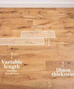 Alternative view of Farmhouse Brown Oak 18mm Wood Floor | 1.44 Sq. M Pack Coverage