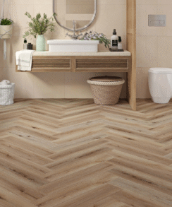 Camberely Oak Herringbone 5mm LVT SPC Floor | 2.36 Sq. M Pack Coverage