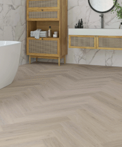 Crompton Oak Herringbone 5mm LVT SPC Floor | 2.36 Sq. M Pack Coverage