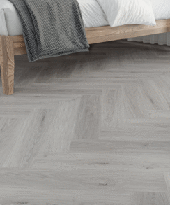 Alternative view of Grey Knight Oak 6.5mm Herringbone LVT SPC Floor | 2.05 Sq. M Pack Coverage