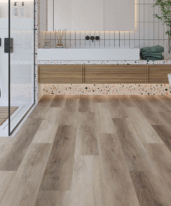Light Brown Oak 6.5mm LVT SPC Floor | 2.20 Sq. M Pack Coverage