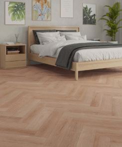 Scarista Brown Oak 8mm Herringbone LVT SPC Floor | 1.45m? Pack Coverage