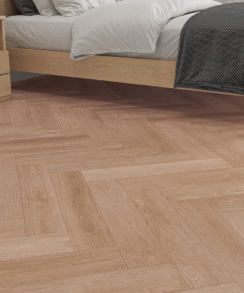 Alternative view of Scarista Brown Oak 8mm Herringbone LVT SPC Floor | 1.45 Sq. M Pack Coverage