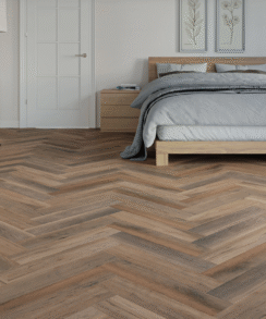 Golden Oak 6.5mm Herringbone LVT SPC Floor | 2.05 Sq. M Pack Coverage