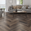 Brown Black Oak 6.5mm Herringbone LVT SPC Floor | 2.05m? Pack Coverage
