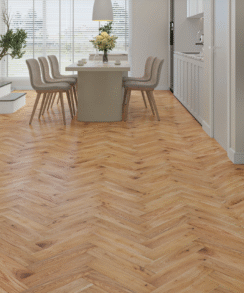 Brown Oak 18mm Herringbone Wood Floor | 0.65 Sq. M Pack Coverage