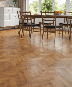 Roasted Brown Oak 18mm Herringbone Wood Floor | 0.78 Sq. M Pack Coverage