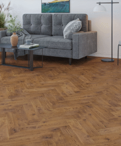 Roasted Wood Oak 18mm Herringbone Wood Floor | 0.65 Sq. M Pack Coverage