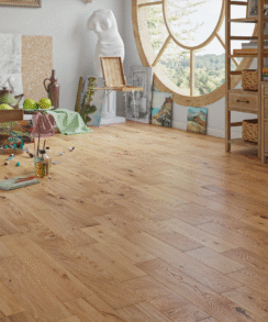 Simple Brown Oak 18mm Wood Floor | 1.44 Sq. M Pack Coverage