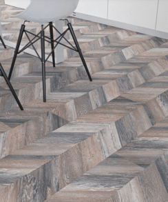 Multi Grey Oak 8mm Chevron Laminate Floor | 1.8m² Pack Coverage