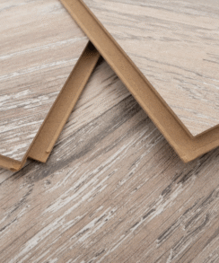 Beige & Brown Oak 8mm Chevron Laminate Floor | 1.8m² Pack Coverage