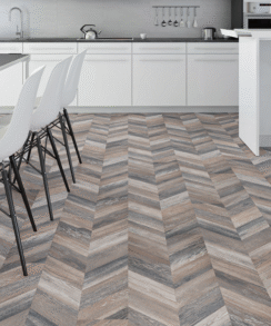 Multi Grey Oak 8mm Chevron Laminate Floor | 1.8m² Pack Coverage