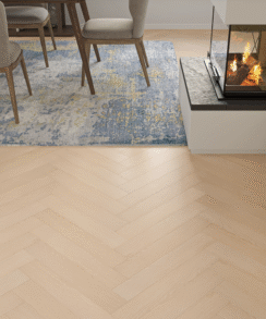 Natural Honey Brown 8mm Herringbone Laminate Floor | 1.8m² Pack Coverage