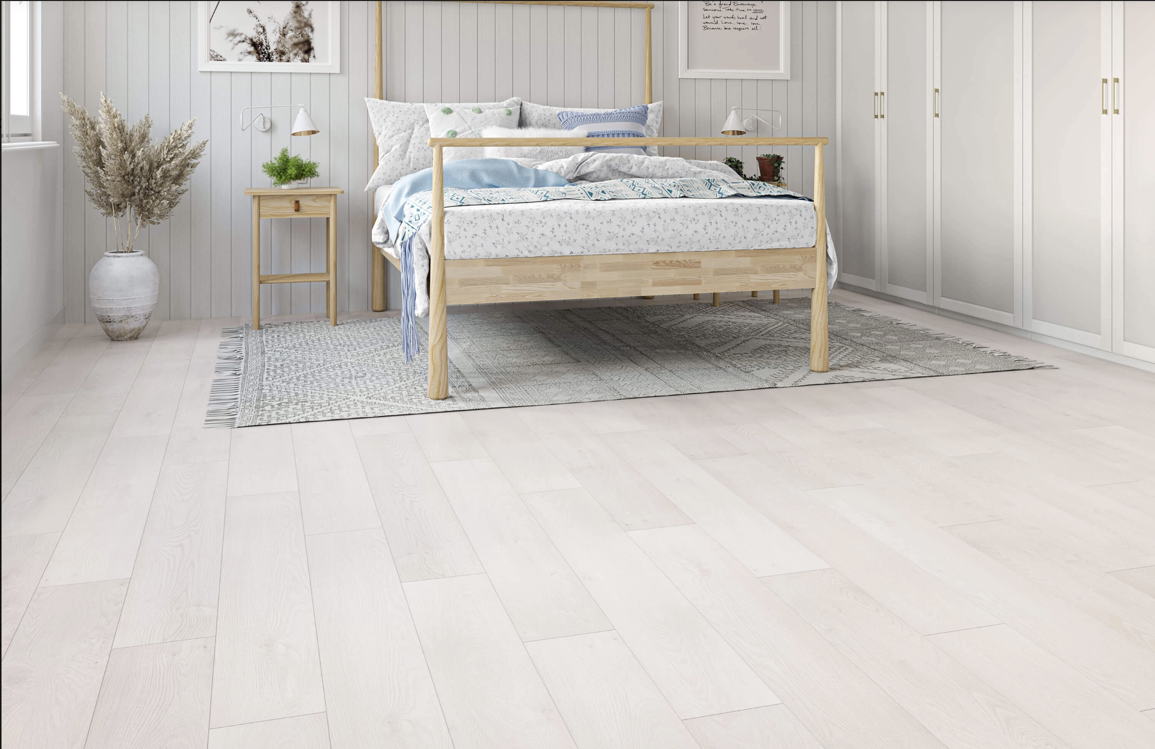 White Grey Oak 12mm  Laminate Floor | 1.35m² Pack Coverage