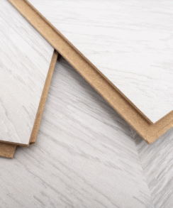 White Grey Oak 8mm Chevron Laminate Floor | 1.8m² Pack Coverage