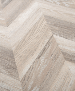 Beige & Brown Oak 8mm Chevron Laminate Floor | 1.8m² Pack Coverage
