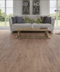 Medium Brown Oak 12mm  Laminate Floor | 1.35m² Pack Coverage