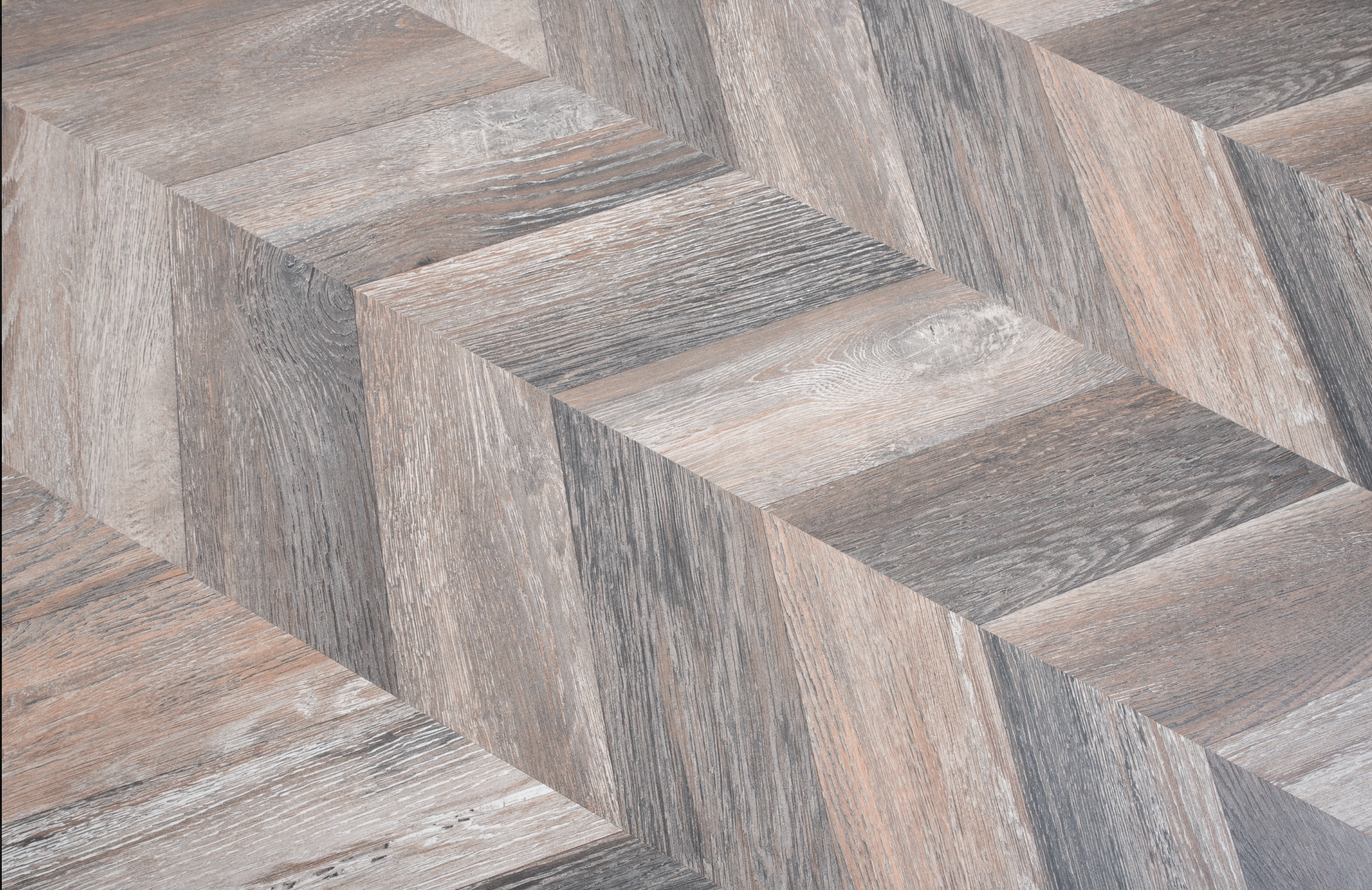 Multi Grey Oak 8mm Chevron Laminate Floor | 1.8m² Pack Coverage
