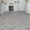 Grey Oak 8mm Chevron Laminate Floor | 1.8m² Pack Coverage