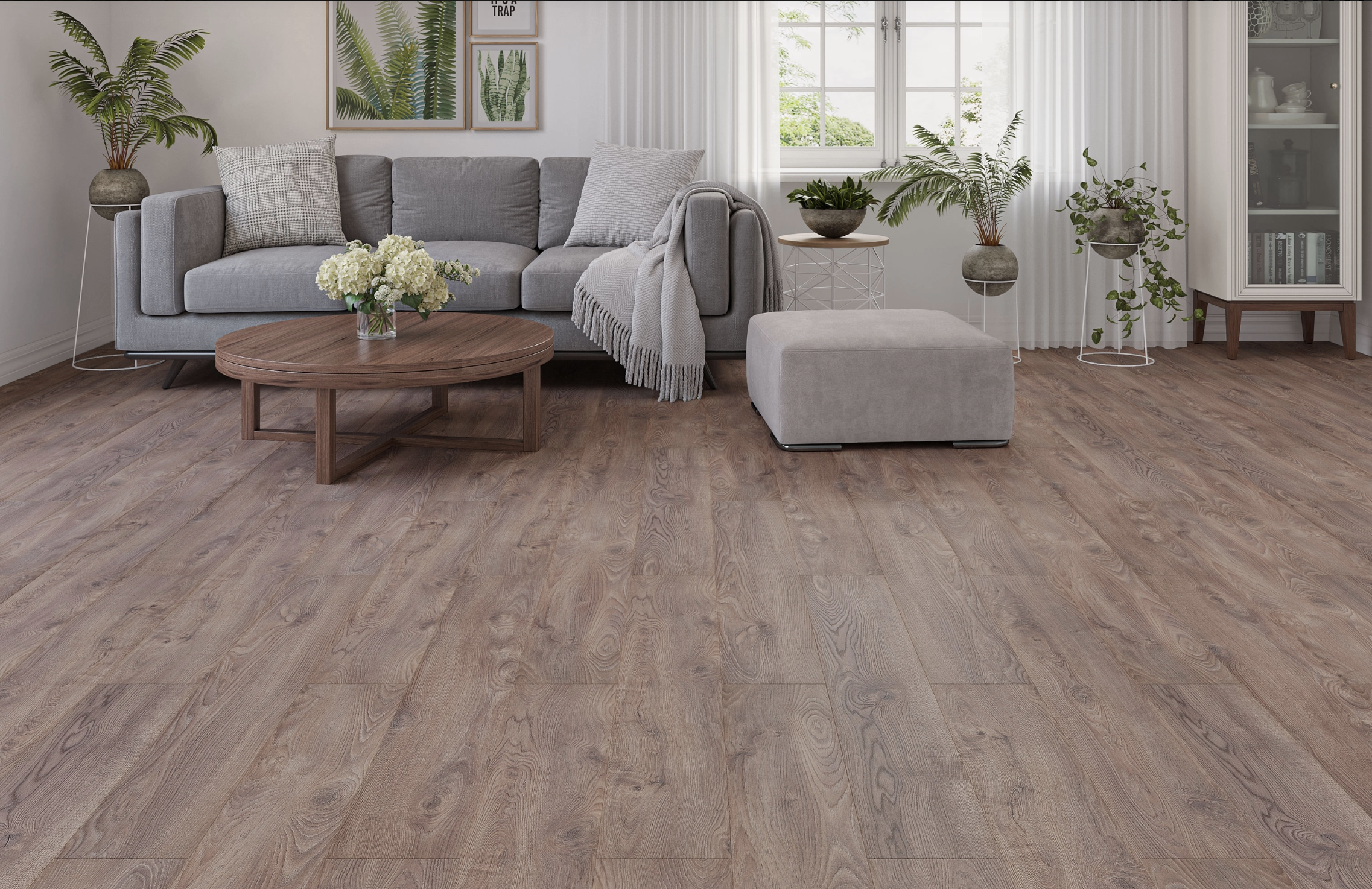 Brown Oak 12mm  Laminate Floor | 1.35m² Pack Coverage